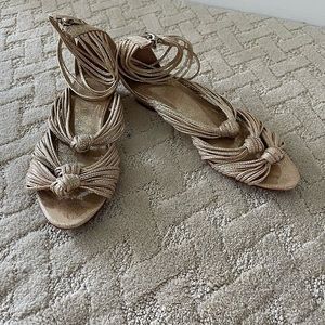 Loeffler Randall Gold Gladiator Sandals